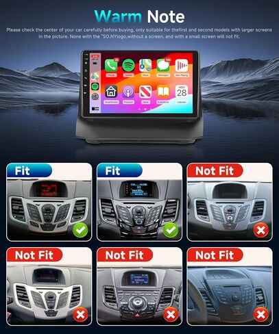 【8Core 4G 64G】 Car Stereo for Ford Fiesta 2009-2014 Radio with 9inch 1280X720P QLED Touchscreen//DSP 46EQ/Wireless CarPlay/Android Auto//Bluetooth 5.0/GPS/WiFi/AHD Backup Camera/MirrorLink in Saudi Arabia