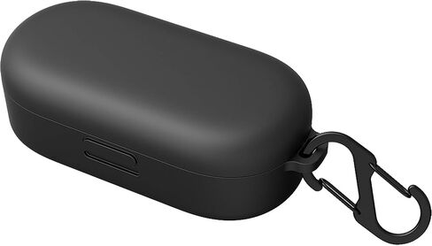 for Bose Sport Earbuds Case Cover (Not fit for Bose QuietComfort Earbuds), Portable Silicone Protective Case with Carabiner (Black) in Saudi Arabia