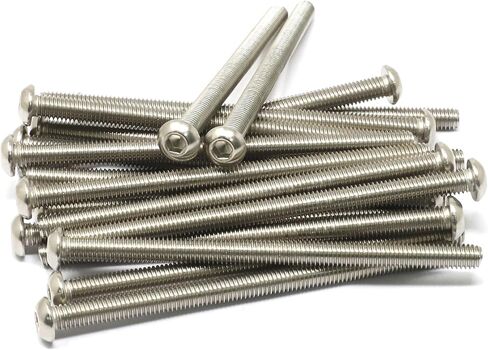Iexcell 50 قطعة M6 x 25 مللي متر موضوع الملعب 1 مللي متر الفولاذ المقاوم للصدأ 304 عرافة المقبس زر غطاء رأس مسامير مجموعة البراغي in Saudi Arabia