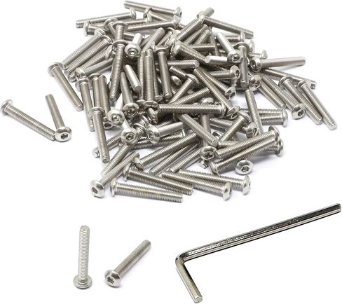 Iexcell 50 قطعة M6 x 25 مللي متر موضوع الملعب 1 مللي متر الفولاذ المقاوم للصدأ 304 عرافة المقبس زر غطاء رأس مسامير مجموعة البراغي in Saudi Arabia