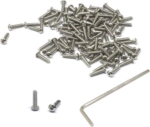 Iexcell 50 قطعة M6 x 25 مللي متر موضوع الملعب 1 مللي متر الفولاذ المقاوم للصدأ 304 عرافة المقبس زر غطاء رأس مسامير مجموعة البراغي in Saudi Arabia