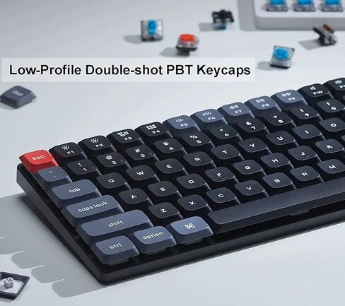 لوحة مفاتيح ميكانيكية لاسلكية مخصصة Keychron K1 Pro، تخطيط 80% QMK/VIA قابلة للبرمجة، إضاءة خلفية RGB رفيعة للغاية، مفتاح Gateron Brown Switch بلوتوث/سلكي N-Key Rollover لنظام التشغيل Mac Windows Linux in Saudi Arabia