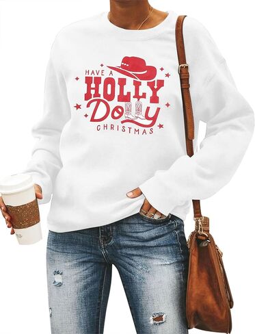 JINTING عيد الميلاد البلوز للنساء عيد ميلاد سعيد هوديي مضحك عيد الميلاد قميص عيد الميلاد طويلة الأكمام البلوز القمم in Kuwait