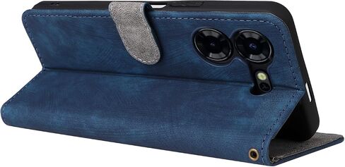 for Tecno Pova 5 Pro Wallet Phone Case with Screen Protector [RFID Blocking] Leather Flip Card Holder Kickstand Wrist Strap Women Men LH8n Cell Phone Case for Tecno Pova5 Pro Pova 5Pro Blue in Saudi Arabia