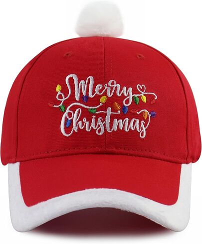 Christmas Hats for Men Women, Adjustable Cotton Embroidered Merry Christmas Baseball Cap in Saudi Arabia