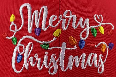 Christmas Hats for Men Women, Adjustable Cotton Embroidered Merry Christmas Baseball Cap in Saudi Arabia