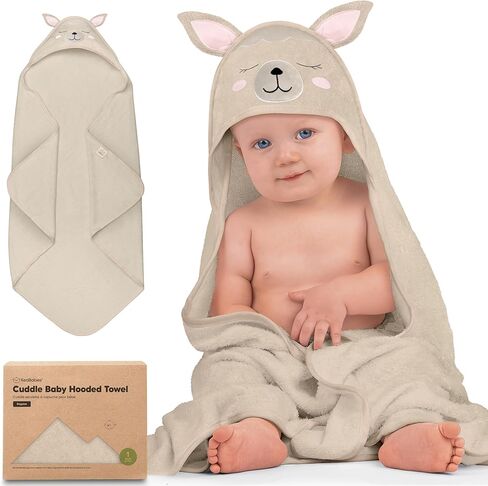KeaBabies Baby Hooded Towel - Viscose Derived from Bamboo Baby Towel, Toddler Bath Towel, Infant Towels, Large Hooded Towel, Organic Baby Towels with Hood for Girls, Babies, Newborn Boys(Triceratops) in Kuwait
