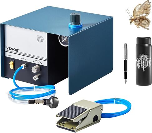 VEVOR Engraving 11400 BPM, Speed Adjustable 1/8" Pencil, Portable Pneumatic Hose, Air Micro Grinder Scribe Pen for Precision Carving on Stone Glass Wood, Silver in Saudi Arabia