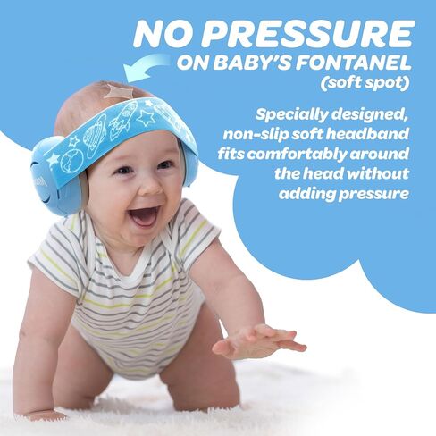 Mack's® Baby Muffs | Baby Ear Muffs Noise Protection | High NRR - 17 Decibels | Noise Cancelling Headphones for Babies & Toddlers | Ages 3-36 Months in Saudi Arabia