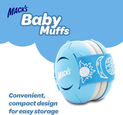 Mack's® Baby Muffs | Baby Ear Muffs Noise Protection | High NRR - 17 Decibels | Noise Cancelling Headphones for Babies & Toddlers | Ages 3-36 Months in Saudi Arabia