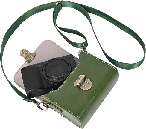 SX740 Case, Premium PU Leather FullBody Camera Case Bag Cover for Canon PowerShot G7 X Mark II/III SX740 SX730 for Ricoh GR II III for Sony RX100 III IV V VI VII (Black) in Saudi Arabia