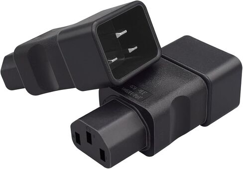 IEC320 C20 to C13 AC Power Converter,C20 3 pin Plug to C13 3 Hole Jack AC Converter, C13 to Male C20 Power Socket Adapter，16A to 10A AC Converter in Saudi Arabia