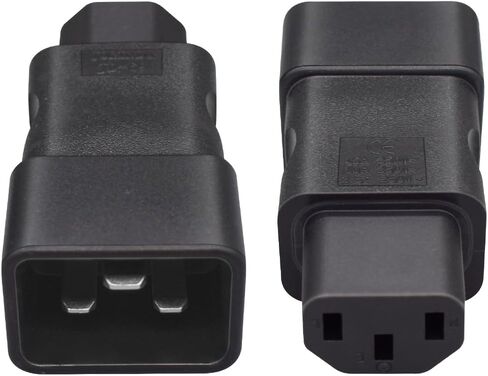 IEC320 C20 to C13 AC Power Converter,C20 3 pin Plug to C13 3 Hole Jack AC Converter, C13 to Male C20 Power Socket Adapter，16A to 10A AC Converter in Saudi Arabia