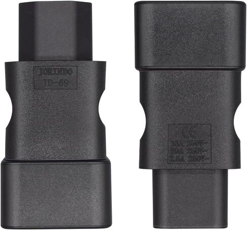 IEC320 C20 to C13 AC Power Converter,C20 3 pin Plug to C13 3 Hole Jack AC Converter, C13 to Male C20 Power Socket Adapter，16A to 10A AC Converter in Saudi Arabia