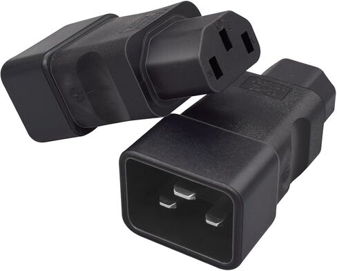 IEC320 C20 to C13 AC Power Converter,C20 3 pin Plug to C13 3 Hole Jack AC Converter, C13 to Male C20 Power Socket Adapter，16A to 10A AC Converter in Saudi Arabia