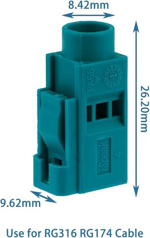 10 قطعة فقرا Z أنثى تجعيد موصلات فقرا Z أنثى موصل Waterblue الترميز تجعيد لكابل RG316 RG174 in Saudi Arabia