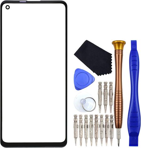 استبدال عدسة زجاجية للشاشة الخارجية لهاتف سامسونج جالاكسي A21s SM-A217M باللون الأسود in Kuwait