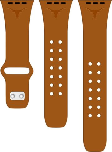 Affinity Bands Texas Longhorns Engraved Silicone Sport Band Compatible with Apple Watch in Saudi Arabia