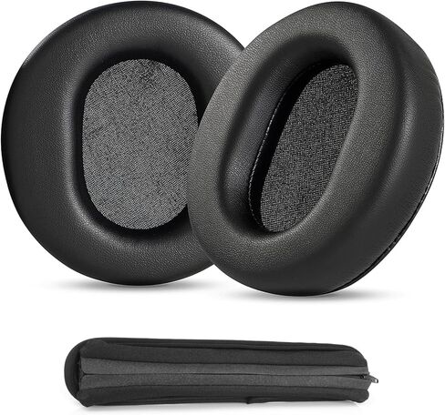 TT-BH046 عصابة رأس بديلة متوافقة مع سماعات TaoTronics TT-BH046 وسائد أذن مطورة مع جلد بروتين أكثر نعومة وسادات أذن دائرية رغوية عالية الكثافة لإلغاء الضوضاء 90 مم in Kuwait