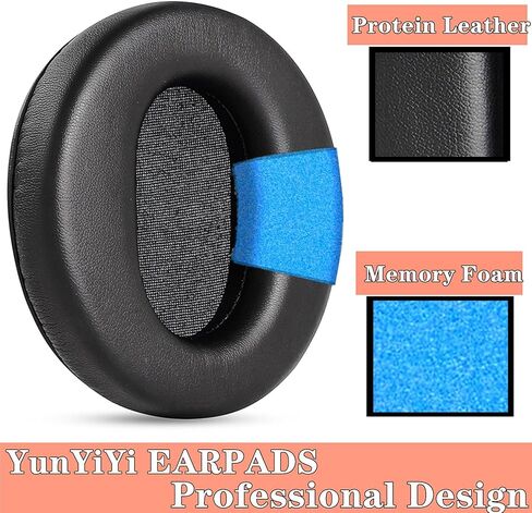 TT-BH046 عصابة رأس بديلة متوافقة مع سماعات TaoTronics TT-BH046 وسائد أذن مطورة مع جلد بروتين أكثر نعومة وسادات أذن دائرية رغوية عالية الكثافة لإلغاء الضوضاء 90 مم in Kuwait