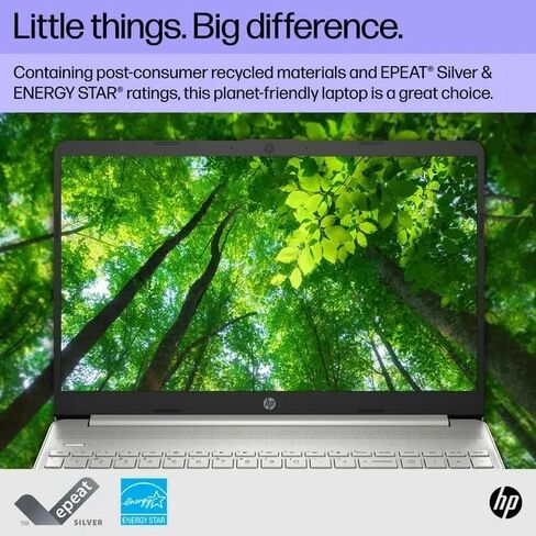 HP 15.6 inch FHD Touch Laptop, AMD Ryzen 7 5700U Processor, 32GB RAM, 1TB SSD Storage, Fingerprint Reader, Windows 11 Home, Silver, Office 365 1-Year with Accessories in Saudi Arabia