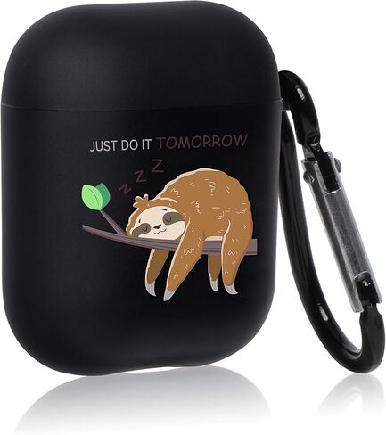 حافظة Oqplog لـ Airpod 2/1 - سنجاب كسول، تصميم كرتوني لطيف ثلاثي الأبعاد مضحك عصري لـ Airpods 1st 2nd غطاء سيليكون ناعم أنيق وممتع وشخصيات فريدة من نوعها حافظات Air Pods للرجال والفتيات والنساء والأولاد والمراهقين in Saudi Arabia