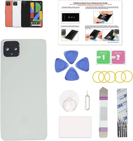 GREEN FUSION Compatible with Pixel 4 XL Back Cover Replacement, Pixel 4 XL Back Housing Door for All Carriers, Includes Repair Tools & Instruction, Black in Saudi Arabia