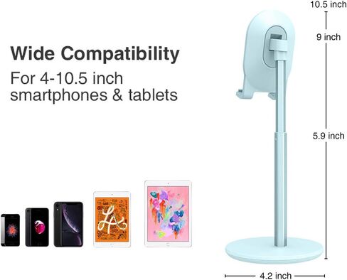 Bright Stone Cell Phone Stand, Angle Height Adjustable Tablet Stand Phone Holder for Desk (4"-10") Pink in Saudi Arabia