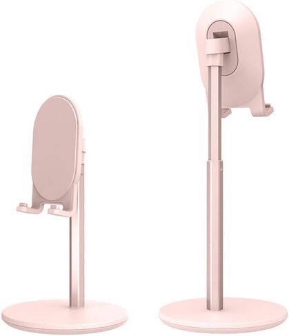 Bright Stone Cell Phone Stand, Angle Height Adjustable Tablet Stand Phone Holder for Desk (4"-10") Pink in Saudi Arabia