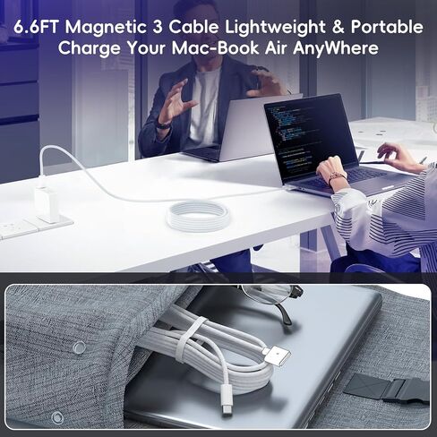 140W USB-C to Magnetic 3 Cable, Compatible with MacBook Magnetic Charging Cable for MacBook Air 2023/2022 (M2), MacBook Pro 2023 (M3, M2, 14-16 inch), MacBook Pro 2021 (M1, 14-16 inch) in Saudi Arabia