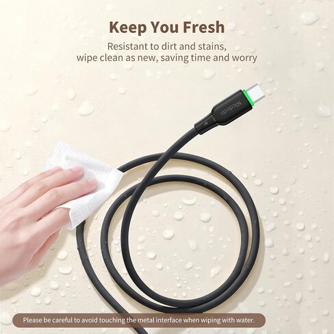mcdodo USB C to USB C Charger Cable PD 65W 4ft Type C Fast Charging Cord Soft Flow Material USBC Charger for iPhone 15/15 Pro/15 Plus/15 Pro Max,Galaxy S23 Ultra,iPad and More(Off-White) in Saudi Arabia