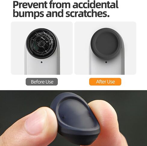 حافظة واقية من السيليكون مع غطاء عدسة وحبل متوافق مع Insta360 GO 3S Action Pod غطاء حماية ناعم الأكمام (أسود) in Saudi Arabia