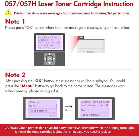 خرطوشة حبر 057 سوداء مكونة من عبوتين بديلة متوافقة مع Canon 057 057H CRG-057 MF445dw MF455dw خرطوشة حبر لحبر الطابعة ImageCLASS MF445dw MF448dw LBP226dw LBP227dw LBP228dw MF449dw MF445 in Kuwait