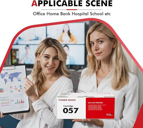 خرطوشة حبر 057 سوداء مكونة من عبوتين بديلة متوافقة مع Canon 057 057H CRG-057 MF445dw MF455dw خرطوشة حبر لحبر الطابعة ImageCLASS MF445dw MF448dw LBP226dw LBP227dw LBP228dw MF449dw MF445 in Kuwait