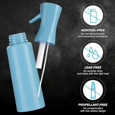 Continuous Spray Bottle for Hair (10.1oz/300ml) 2 Pack Mister Spray Bottles for Cleaning Empty Ultra Fine Water Mist Sprayer for Hairstyling Plant Garden Curly Hair Etc (Pink Transparent) in Saudi Arabia