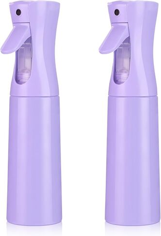 Continuous Spray Bottle for Hair (10.1oz/300ml) 2 Pack Mister Spray Bottles for Cleaning Empty Ultra Fine Water Mist Sprayer for Hairstyling Plant Garden Curly Hair Etc (Pink Transparent) in Saudi Arabia