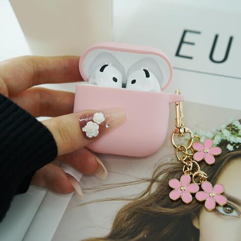 حافظة MORWLAT لجهاز AirPods 4 مع سلسلة مفاتيح على شكل نحلة صفراء لطيفة للفتيات والنساء، حافظة شحن لاسلكية واقية من السيليكون الناعم مضادة للصدمات لأجهزة AirPods الجيل الرابع (النحل الأصفر) in Kuwait