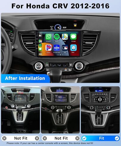 4G+64G Car Stereo for Honda CRV 2012-2016 Wireless Carplay Android Auto,9 inch 1280 * 720P IPS Touch Screen Radio, Android/GPS/WiFi/32EQ DSP Audio/Bluetooth 5.0/SWC/Backup Camera in Saudi Arabia