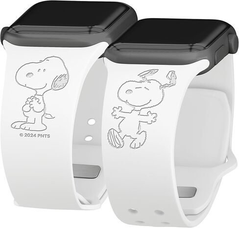 Affinity Bands Peanuts Classic Engraved Silicone Watch Band Compatible with Apple Watch in Saudi Arabia