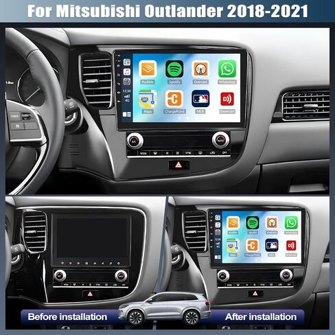 CAMECHO 2+64G Android 13 Car Stereo for Mitsubishi Outlander 2018-2021, Wireless CarPlay Android Auto 10.1" Touch Screen Bluetooth Car Radio with GPS Navigation WiFi EQ/HiFi + AHD Backup Camera + Mic in Saudi Arabia
