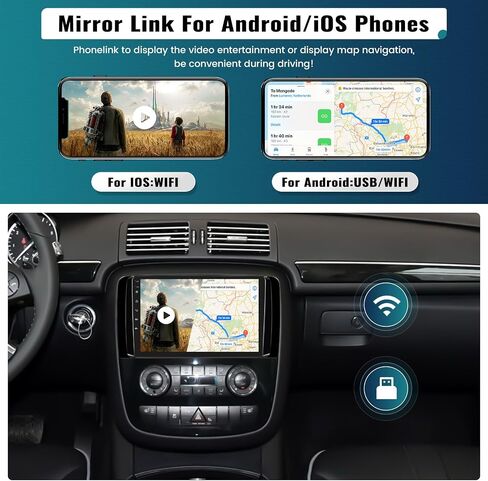 UNITOPSCI 2G+64G Android 13 Car Radio for Mercedes Benz R-Class/W251/R280/R300/R320/R350 2005-2017 with Wireless CarPlay Android Auto, 9" Touchscreen Car Stereo with Bluetooth/GPS/HiFi/WiFi, Cam/SWC in Saudi Arabia