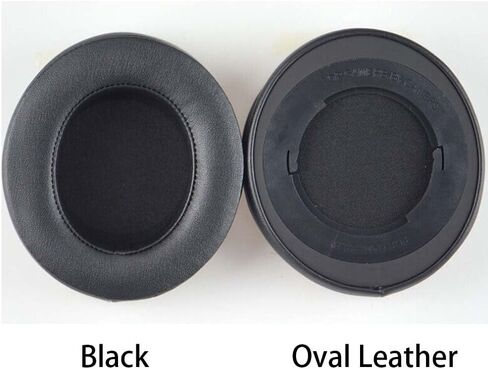 وسائد أذن بديلة لسماعات Razer Kraken Pro V2، Razer Kraken 7.1 V2 وسادات أذن وسائد أذن وسماعات رأس وأغطية أذن بيضاوية من إسفنج الذاكرة من الجلد البروتيني (أسود) in Kuwait