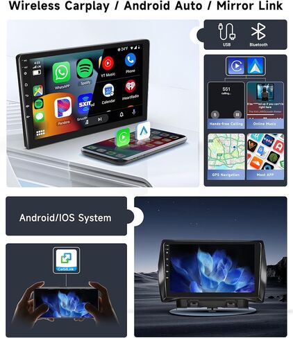 [8 CORE 2G+64G] for Suzuki Swift 2011 2012 2013 2014 2015 Car Stereo with Wireless Carplay/Android Auto, 9 Inch Android 13 IPS Touch Screen Car Radio, WiFi, Bluetooth, DSP, GPS, SWC+HD Camera in Saudi Arabia