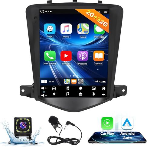 ستيريو راديو السيارة Android 13 لسيارة Chevy Cruze 2009-2015، شاشة لمس 9.7 بوصة، تشغيل لاسلكي وAndroid Auto، ملاحة GPS، ذاكرة وصول عشوائي 2 جيجابايت، ذاكرة وصول عشوائي 32 جيجابايت، واي فاي، كاميرا مجانية in Kuwait