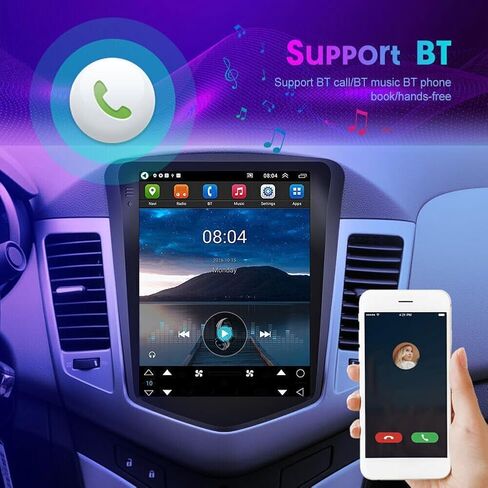 ستيريو راديو السيارة Android 13 لسيارة Chevy Cruze 2009-2015، شاشة لمس 9.7 بوصة، تشغيل لاسلكي وAndroid Auto، ملاحة GPS، ذاكرة وصول عشوائي 2 جيجابايت، ذاكرة وصول عشوائي 32 جيجابايت، واي فاي، كاميرا مجانية in Kuwait