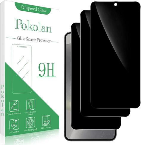 Pokolan [3 عبوات من واقي شاشة الخصوصية لهاتف Samsung Galaxy S24 FE 5G مضاد للتجسس خاص، سهل التركيب، مضاد للخدش، خالٍ من الفقاعات، صديق للحافظة in Kuwait