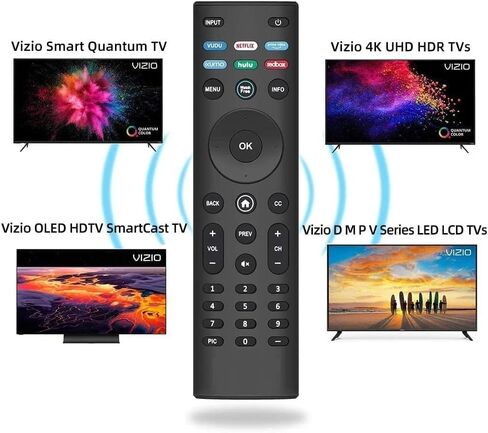 XRT140 OEM Universal Remote Control for All VIZIO LED LCD HD 4K UHD HDR Smart TVs Compatible w/All VIZIO V/M/D/P/PX/E/OLED Series (XRT140 Xumo/Hulu/Redbox) in Kuwait