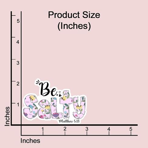 ملصقات Be Salty Christian ملصقات يسوع الكتاب المقدس آية تحفيزية ملهمة اقتباسات لزجاجات المياه وأجهزة الكمبيوتر المحمولة والهواتف Kindles وقبعة صلبة للسيارة - مقاس 3 بوصات (Be Salty) in Kuwait