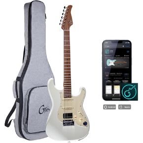 GTRS S801 Smart Electric Guitar Kit with Effects System, HHS Pickup, Loop Drum Machine, 12 Hours Battery Life, Rosewood Fretboard Glossy Paint for Beginner, Professional Player, Performance