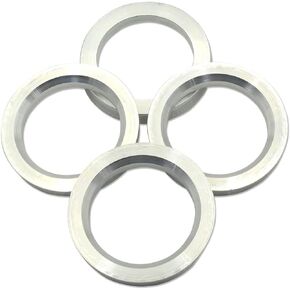 54.1 to 73.1 Hub Centric Rings, Silver Aluminum Hubcentric Rings Compatible with Mazda Miata Toyota Prius Corolla Yaris, 54.1mm ID to 73.1mm OD, Pack of 4
